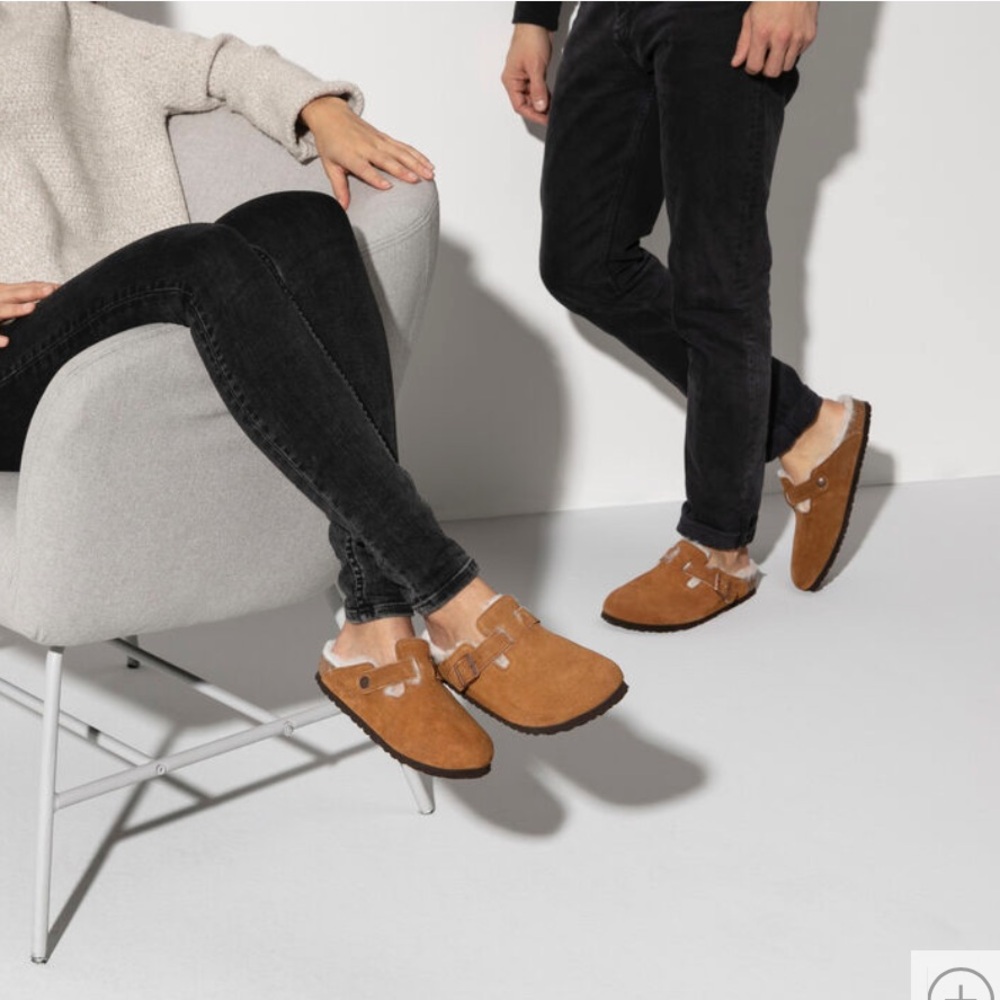 🤎BIRKENSTOCK BOSTON SUEDE SHEARLING CLOGS MINK 38 7